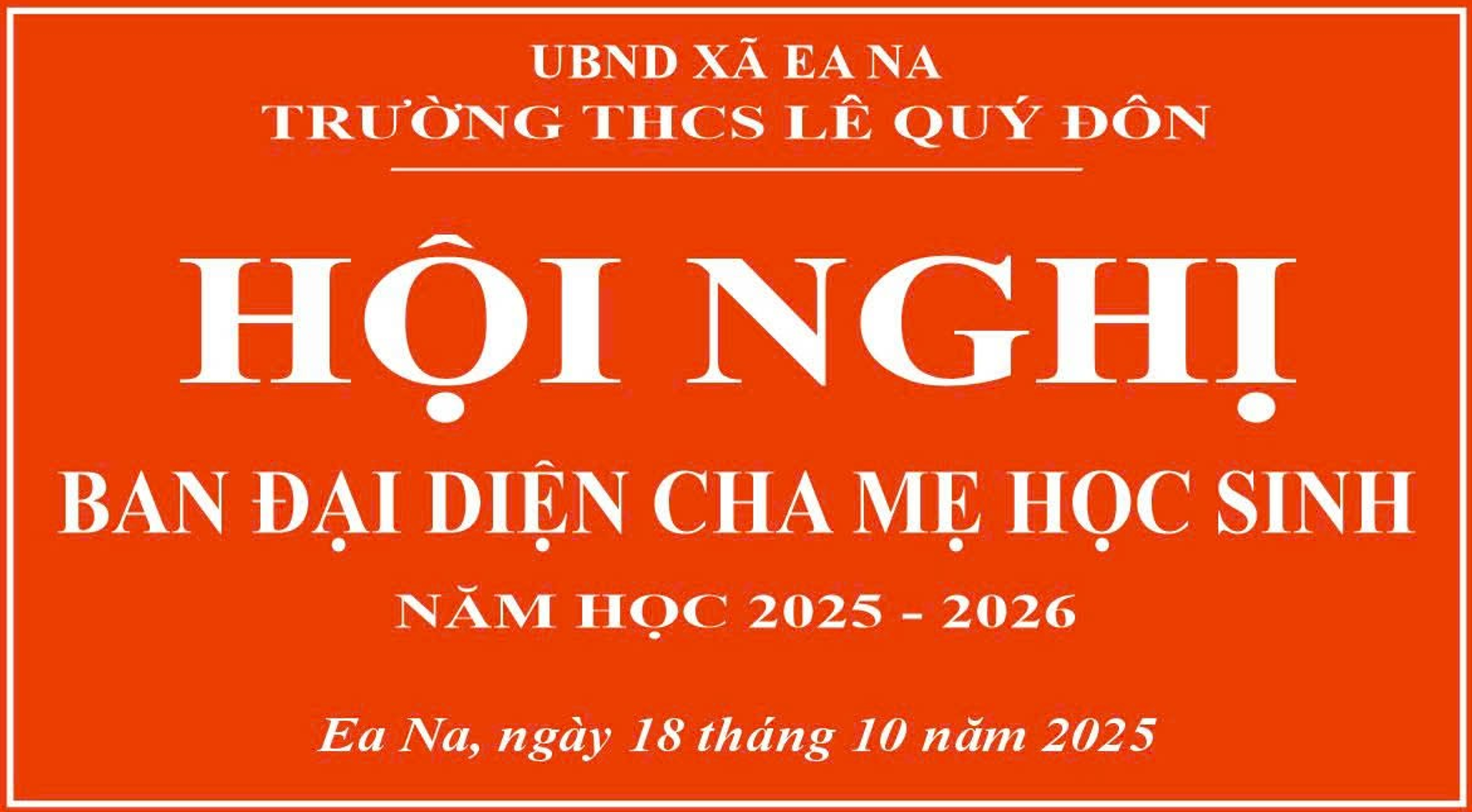 Hội nghị ban đại diện cha mẹ học sinh năm học 2025-2026